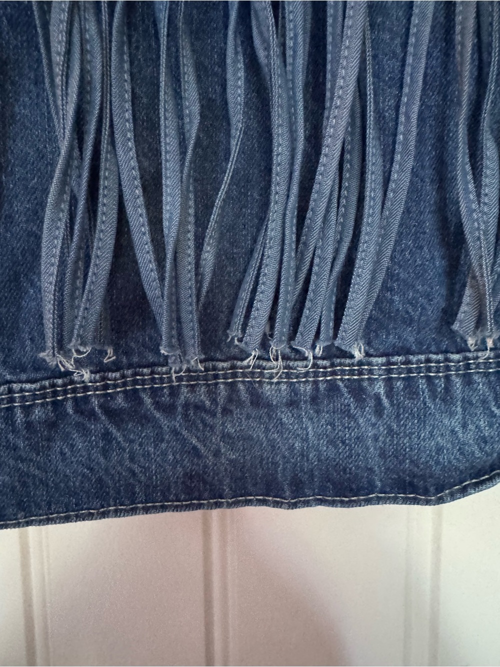 Scully Blue Denim Jacket with Long Fringe - Picture 3 of 7